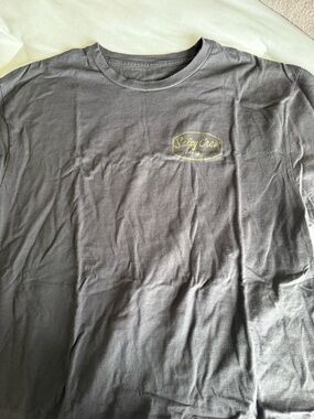 Salty Crew Short Sleeve Logo Tee in Charcoal with Yellow Accent